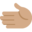 leftwards hand, medium skin tone